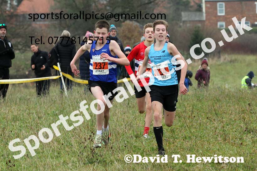 Boys under-15s, 2021 North Eastern Cross Country Championships, Sedgefield. Photo: David T. Hewitson/Sports for All Pics